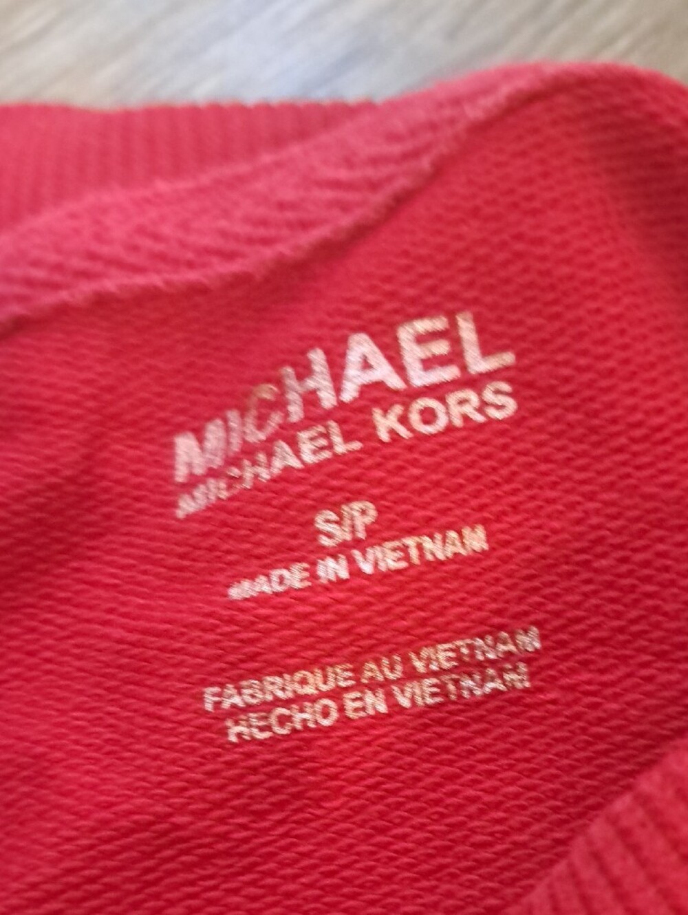 Michael Kors Red Crewneck Sweatshirt with White Logo - Picture 2 of 3